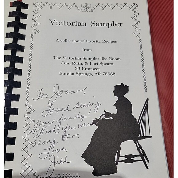 Spears Victorian Sampler Tea Room spiral Cookbook Eureka Springs AR 1997 - Picture 2 of 4